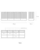 Buffet Doric 4 portes et 4 tiroirs blanc/crème - 200x46x70cm