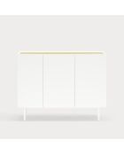 Credenza Arista con 3 ante e 3 cassetti interni bianca - 110x40x85cm