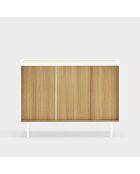 Credenza Arista con 3 ante e 3 cassetti interni bianca - 110x40x85cm