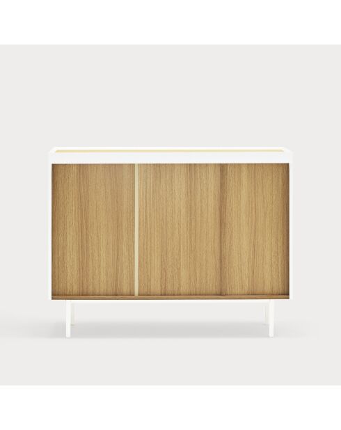Buffet Arista 3 portes et 3 tiroirs intérieurs blanc - 110x40x85cm