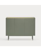 Credenza Arista con 3 ante e 3 cassetti interni verde - 110x40x85cm
