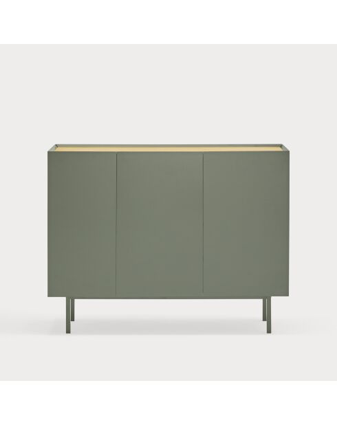 Anrichte Arista mit 3 Türen und 3 internen Schubladen grün - 110x40x85cm