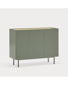 Credenza Arista con 3 ante e 3 cassetti interni verde - 110x40x85cm