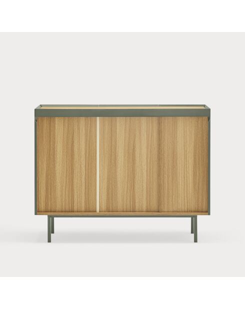 Anrichte Arista mit 3 Türen und 3 internen Schubladen grün - 110x40x85cm