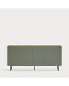 Credenza Arista 4 ante e 3 cassetti interni verde chiaro - 165x40x78cm