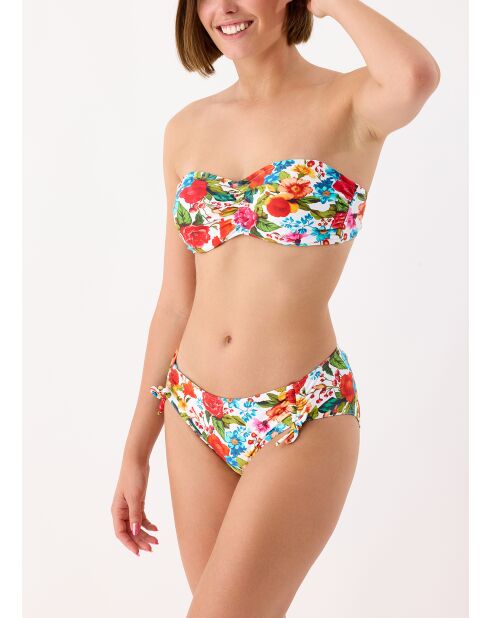 Top bikini a fascia bianco Donatella