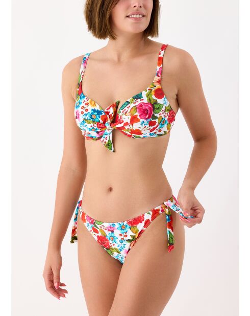 Donatella witte Balconnet-badpaktop met schelpsluiting