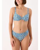 Blaues Bikinioberteil Oia mit Bügeln