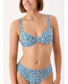 Blaues Bikinioberteil Oia mit Bügeln