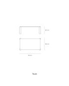 Table basse Atlas noire - 110x60x40cm