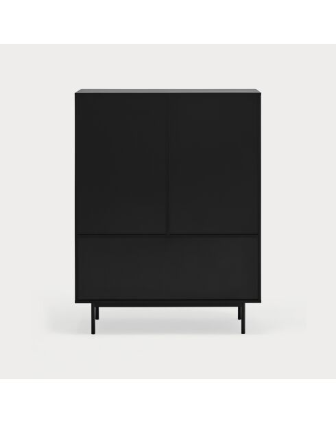 Sierra 2 deuren en 2 zwarte binnenladen, zijkast - 97x45x130cm
