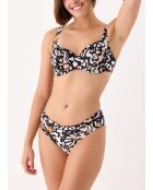 Top bikini nero Rhodes con ferretto