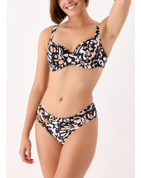 Top bikini nero Rhodes con ferretto
