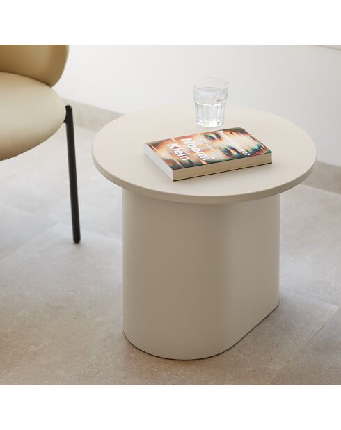 Table d'appoint Totem sable - 50x50x45cm