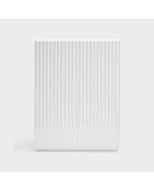 Meuble d'appoint Doric 2 portes et 2 tiroirs blanc/crème - 92x46x120cm