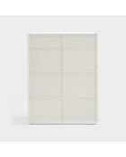 Meuble d'appoint Doric 2 portes et 2 tiroirs blanc/crème - 92x46x120cm