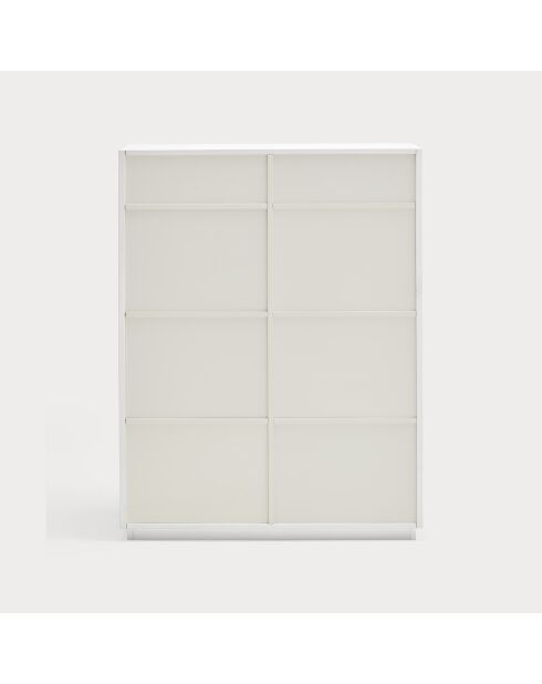 Doric Beistellschrank 2 Türen und 2 Schubladen weiß/creme - 92x46x120cm