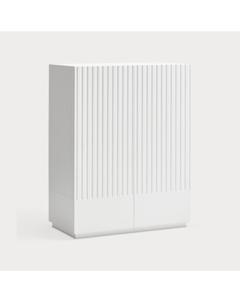 Doric Beistellschrank 2 Türen und 2 Schubladen weiß/creme - 92x46x120cm