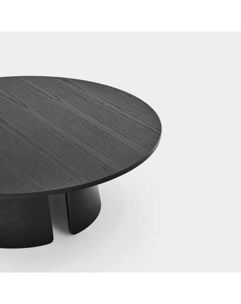 Table basse ronde Cep noire - 110x110x36.5cm