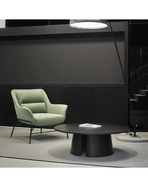 Table basse ronde Cep noire - 110x110x36.5cm