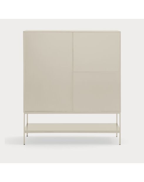 Platt bijzetkast 2 deuren, 5 laden en 4 zandnissen - 120x45x140cm