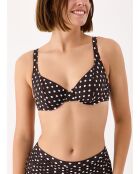 Bruine badpaktop met beugel Monica