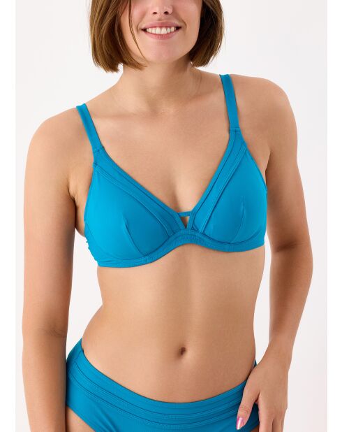 Triangle Grace blaues Bikinioberteil