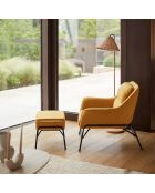 Pouf Sadira moutarde - 69x43x43cm
