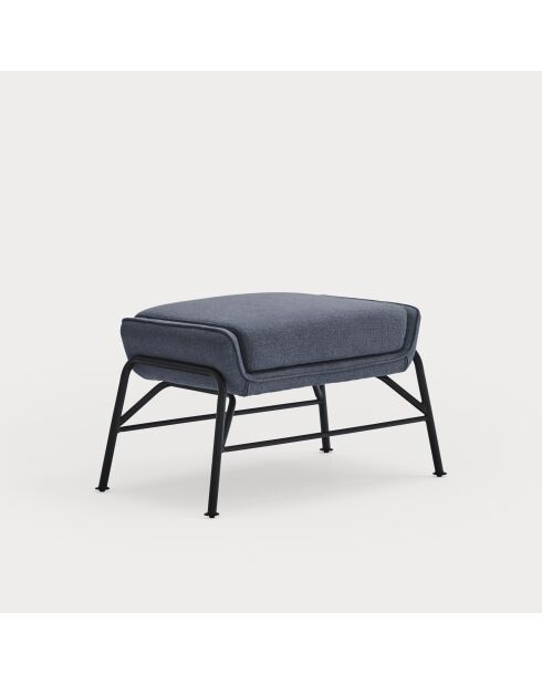 Pouf Sadira bleu pétrole - 69x43x43cm