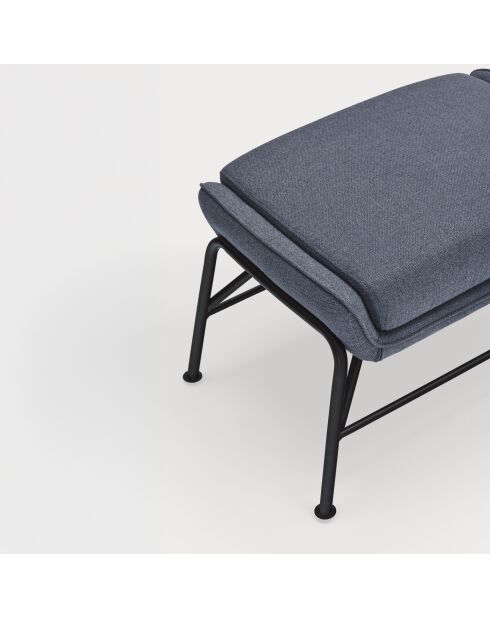 Pouf Sadira bleu pétrole - 69x43x43cm