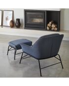 Pouf Sadira bleu pétrole - 69x43x43cm