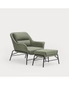 Pouf Sadira gris vert - 69x43x43cm