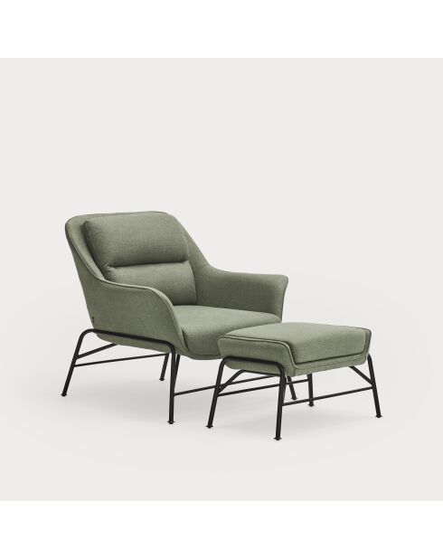 Pouf Sadira gris vert - 69x43x43cm