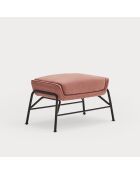 Pouf Sadira corail - 69x43x43cm