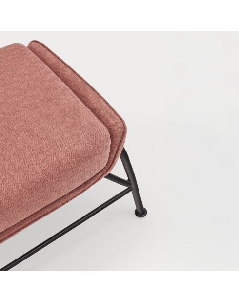 Pouf Sadira corail - 69x43x43cm
