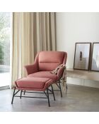 Pouf Sadira corail - 69x43x43cm