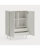 Sierra 2 deuren en 2 interne laden witte zijkast - 97x45x130cm