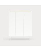 Arista 3-türiger Seitenschrank mit Flaschenhalter, weiße Innenseite — 95x40x120cm