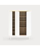 Arista 3-türiger Seitenschrank mit Flaschenhalter, weiße Innenseite — 95x40x120cm