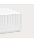 Table basse Doric 2 tiroirs blanc/crème - 110x60x28cm