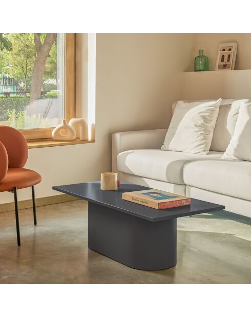 Totem rechteckiger Couchtisch Anthrazitgrau - 110x50x36cm