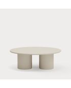 Table basse ronde Totem  sable - 110x110x36cm