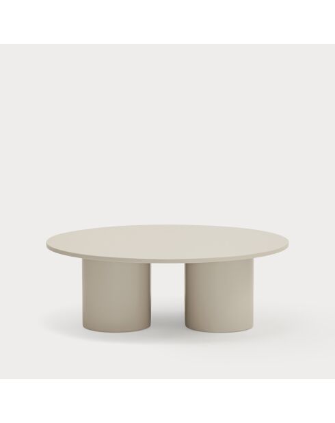 Table basse ronde Totem sable - 110x110x36cm
