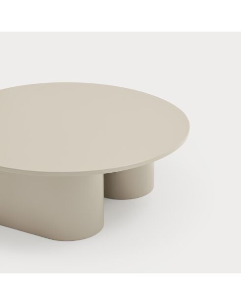 Table basse ronde Totem sable - 110x110x36cm