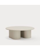 Table basse ronde Totem  sable - 110x110x36cm