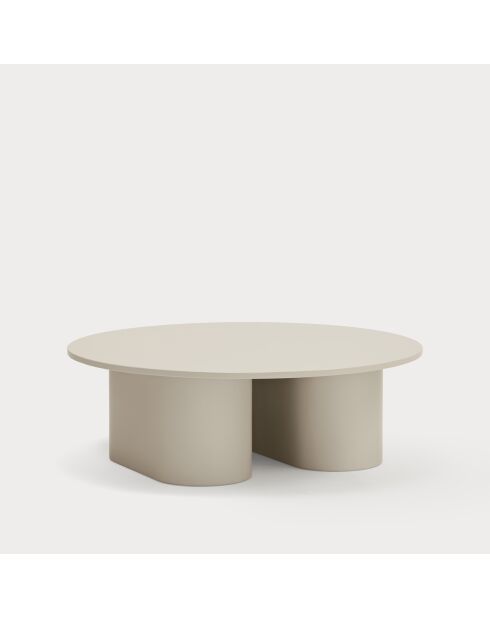 Table basse ronde Totem sable - 110x110x36cm