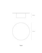Table basse ronde Totem  sable - 110x110x36cm