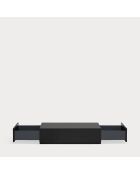 Table basse Doric 2 tiroirs noir/anthracite - 110x60x28cm