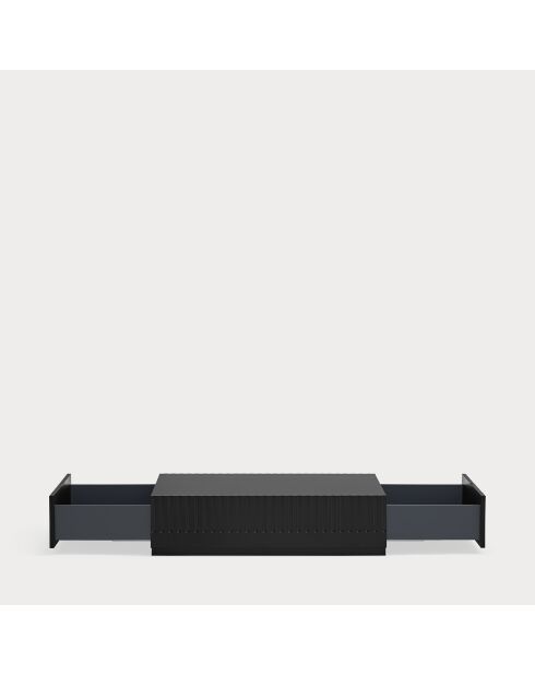 Table basse Doric 2 tiroirs noir/anthracite - 110x60x28cm