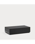 Table basse Doric 2 tiroirs noir/anthracite - 110x60x28cm